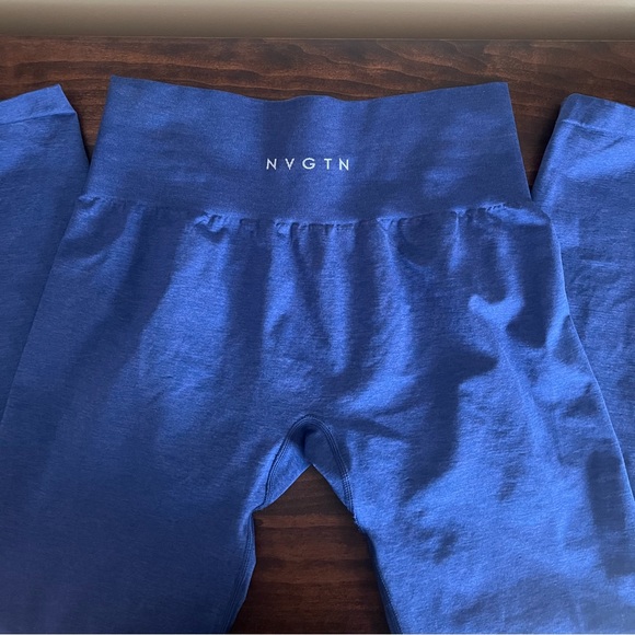 Azure Blue NVGTN Shape Seamless Leggings - Picture 1 of 4